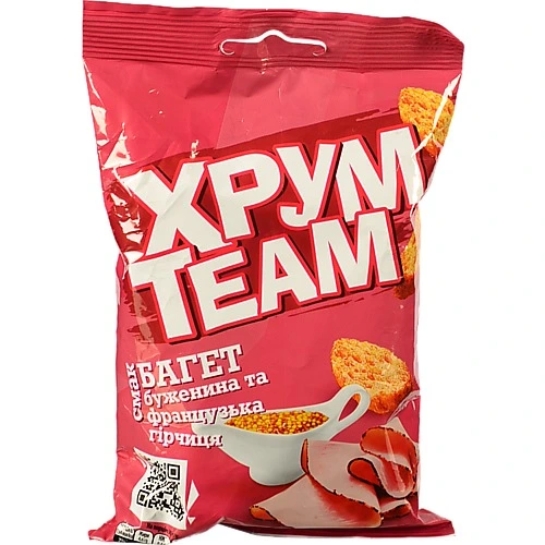 Сухарики Буженина та французька гірчиця Багет ХрумTeam м/у 60г