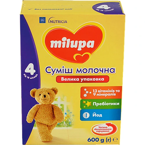 Суміш Нутриція 600г 4 milupa молочна суха