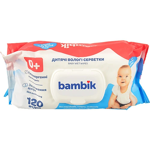 Серветки дитячі Bambik 120шт вівсяним молочком