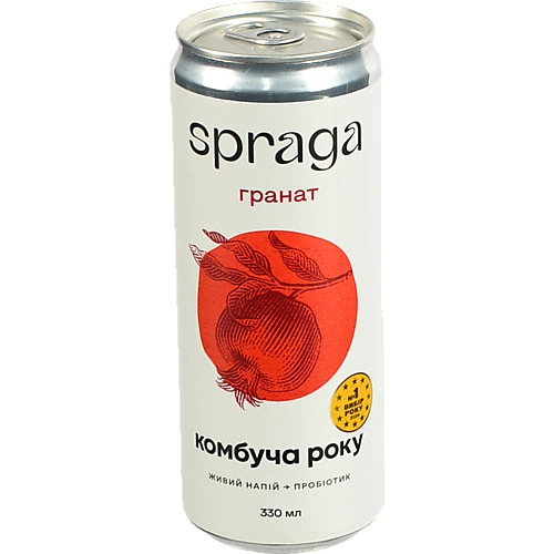 Напій Spraga 0.33л комбуча гранат з.б