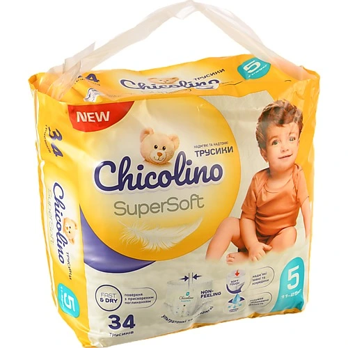 Підгузники-трусики Chicolino Super Soft 5 розмір (11-25кг) 34шт