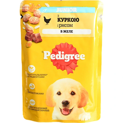 Корм Педігрі 100г  д.цуценят курка желе