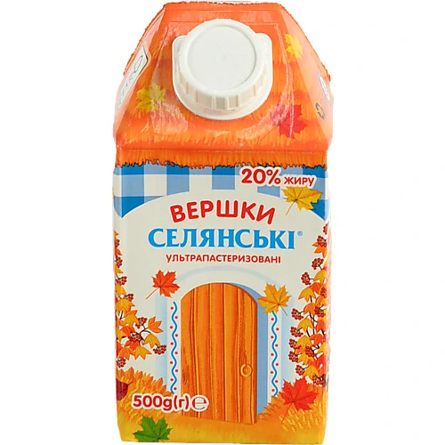 Вершки Селянські 500мл 20%