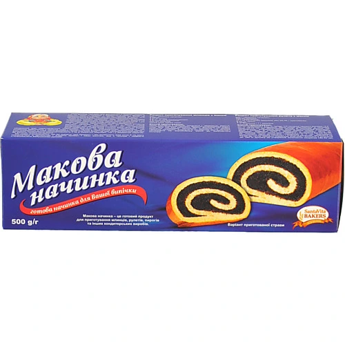 Начинка макова SantaVita Bakers к/у 500г