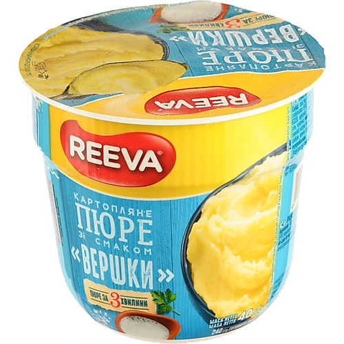 Пюре Reeva 40г картопляне вершкі ст.