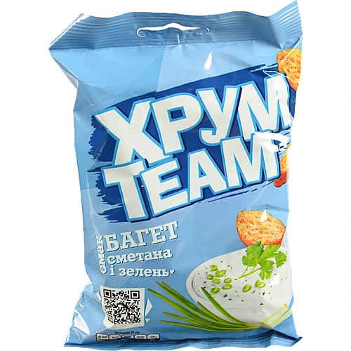 Багет ХрумTeam 55г сметана зелень