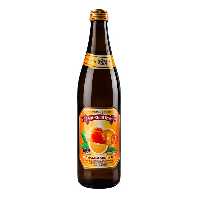 Напій безалкогольний сильногазований зі смаком апельсина Грузинський букет с/пл 0.5л