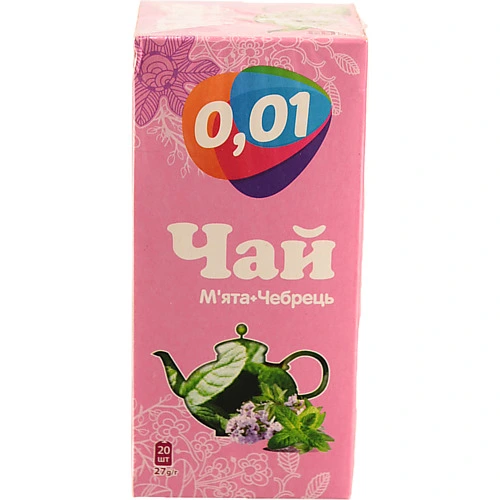Чай 0.01 20п мята чебрець