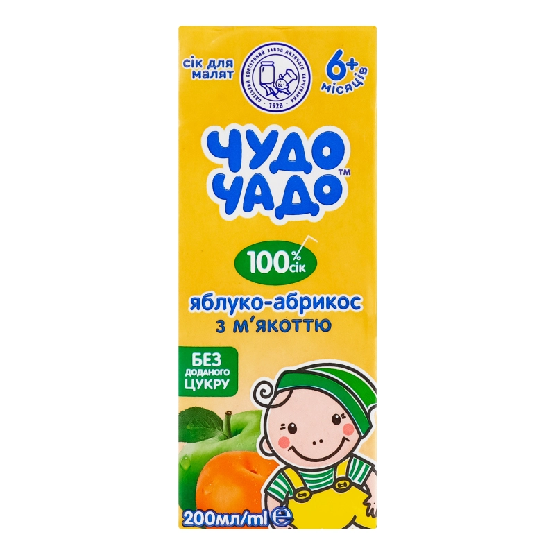 Сік Чудо-Чадо Яблуко-Абрикос 200мл