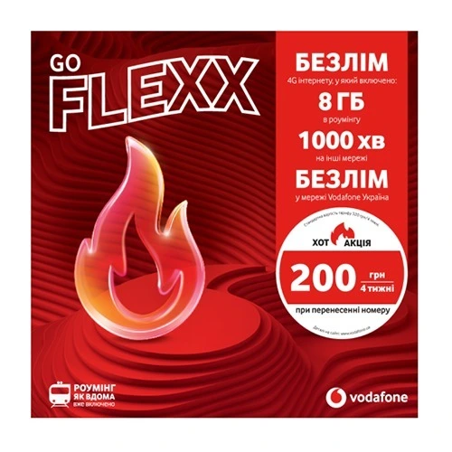 Стартовий пакет Vodafone SN Turbo FLEXX GO