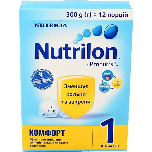 Суміш суха для дітей від 0 до 6міс Комфорт 1 Nutrilon к/у 300г
