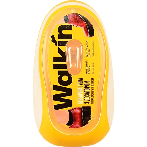 Губка з дозатором для взуття із гладкої шкіри безбарвна Walkin 6мл