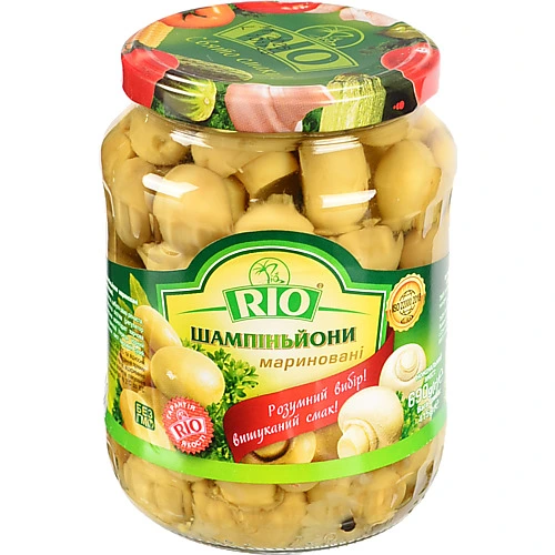 Печериці RIO 690г мариновані с.б