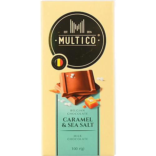Шоколад бельгійський Multico 100г карамель сіль молочний