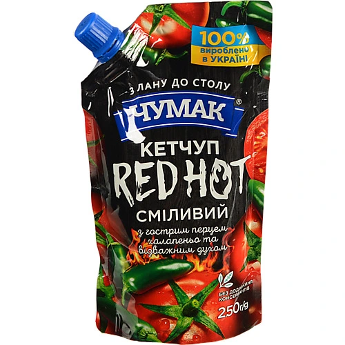 Кетчуп Чумак 250г red hot д.п