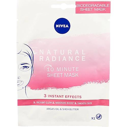 Маска ткан Nivea 28г  visage живл ніжн та комф