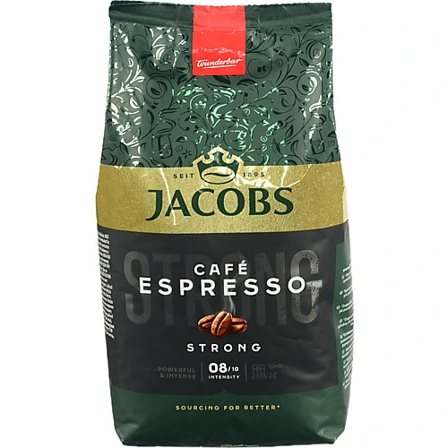 Кава Jacobs 1кг cafe espresso зерно
