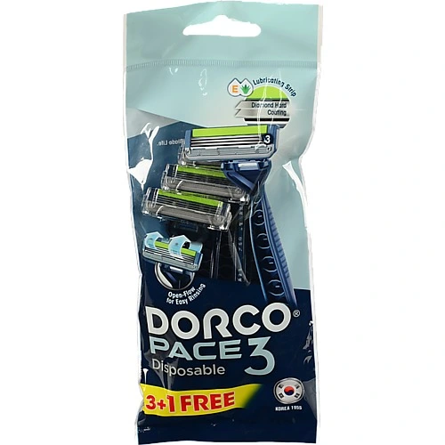Бритва Dorco PACE3 д.чоловіків 3леза 4шт одноразова