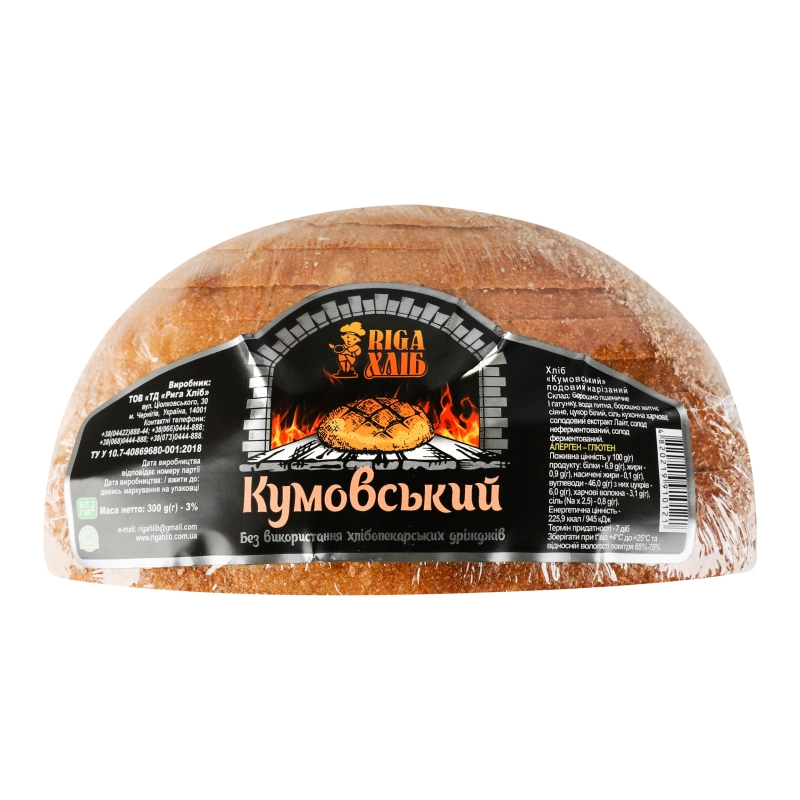 Хліб нарізний подовий Кумовський Riga Хліб м/у 300г