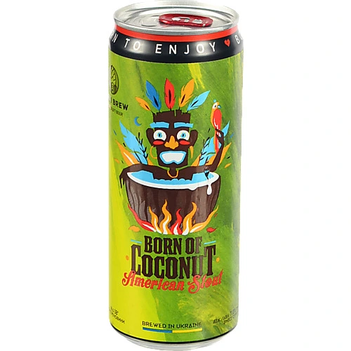 Пиво Волинський Бровар 0.33л темне нефілт.born of coconut