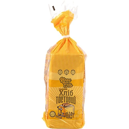 Хліб нарізний Тостовий Нове діло 450г