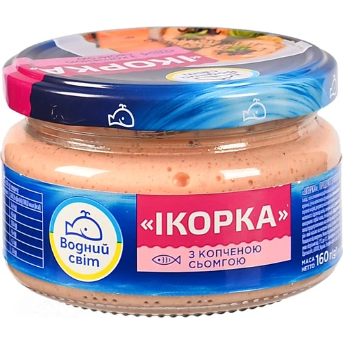 Продукт Водний світ з ікрою та копченою сьомгою - 160г