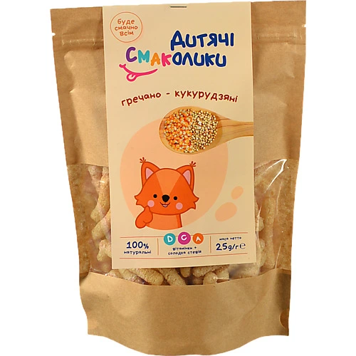 Дитячі смаколики з кіноа, гречки та кукурудзи 25г
