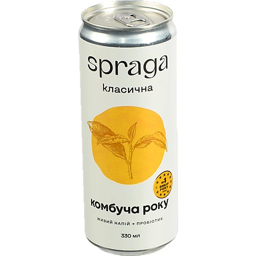 Напій Spraga 0.33л комбуча класична з.б