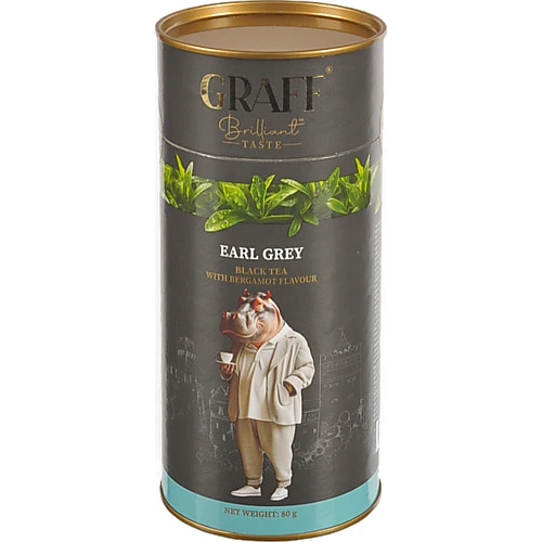 Чай Graff 80г ерл грей чорний тубус