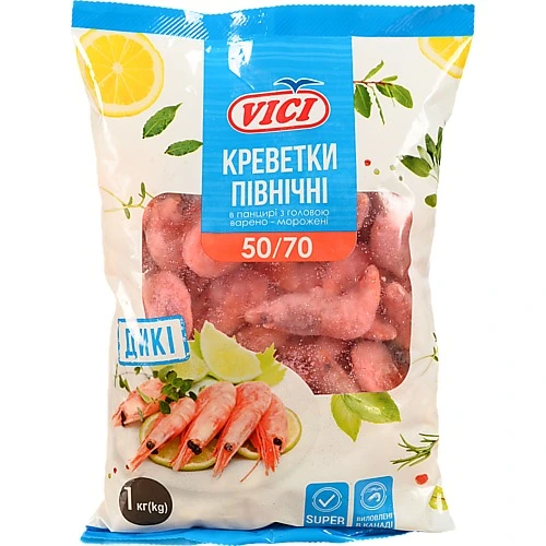 Креветки Вічі 1кг 50х70 сирі