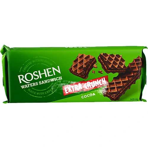 Вафлі Roshen 142г wafers sandwich crunch шоколад
