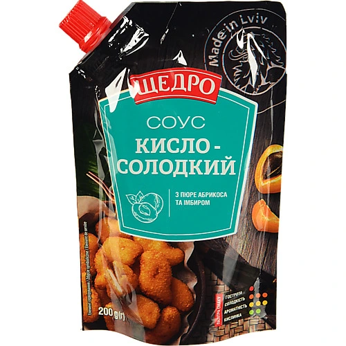 Соус Щедро 200г кисло солодкий д.п