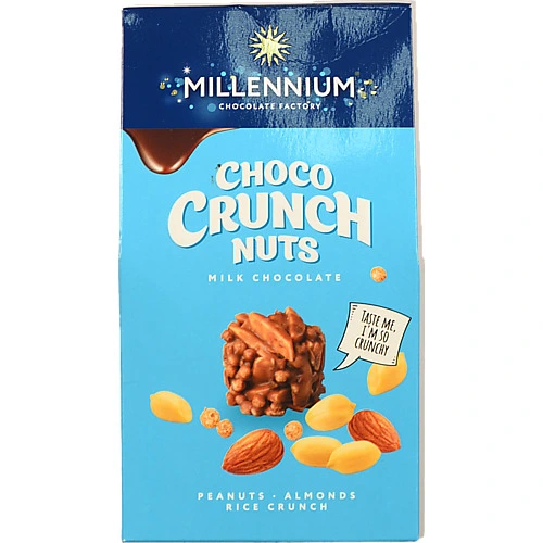 Цукерки Millennium 100г сhoco сrunch мол.арах.мигд.рис.кул
