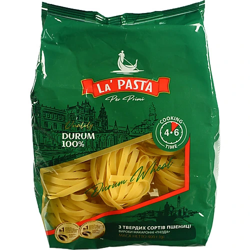 Макарони  La Pasta 400г гнізда локшина