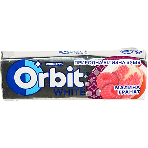 Жувальна гумка Orbit 14г white малина гранат