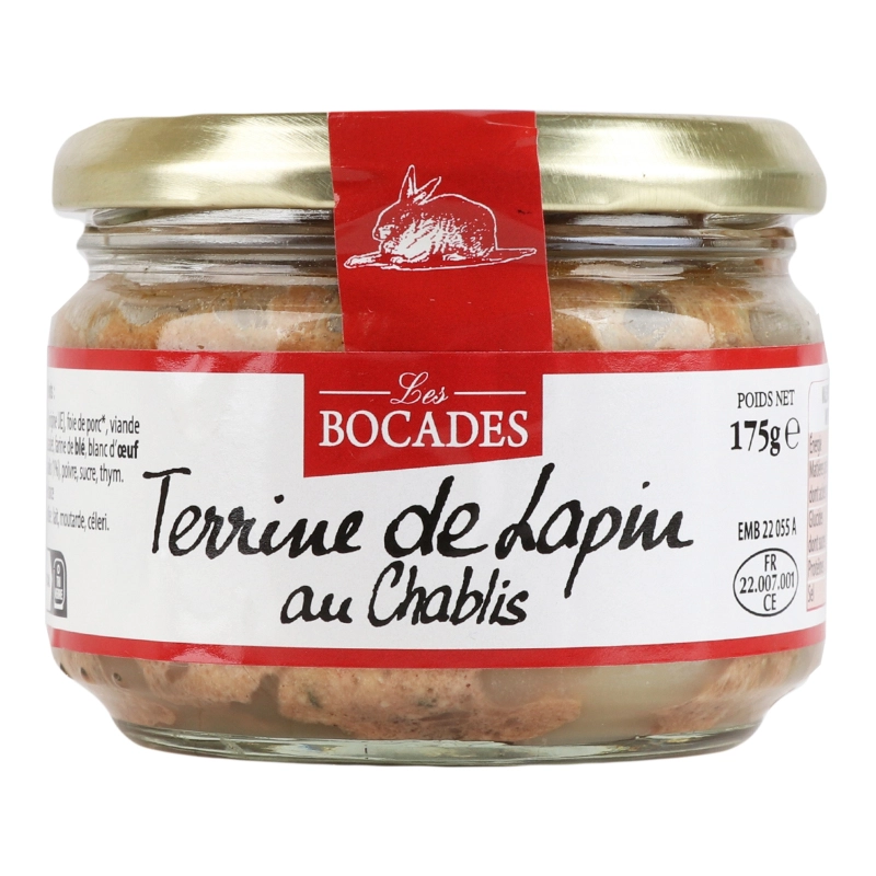 Терін з м'яса кролика Terrine de Lapin au Chablis Les Bocades с/б 175г