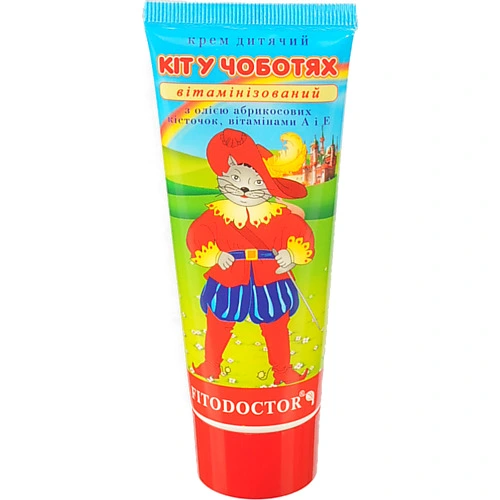 Крем для дітей вітамінізований Кіт у чоботях Fitodoctor 75г
