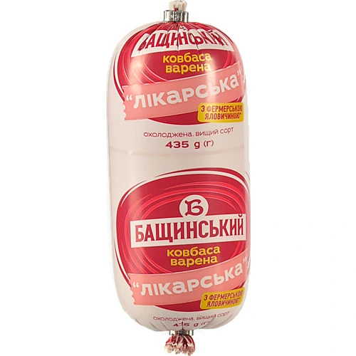 Ковбаса Бащинський 435г лікарська в.с