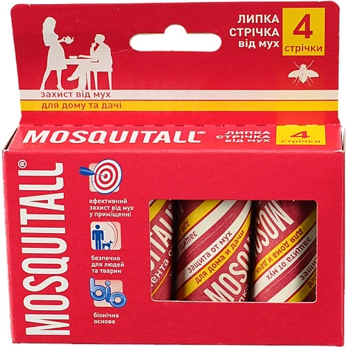 Стрічка від мух Mosquitall 4шт Спеціальний захист