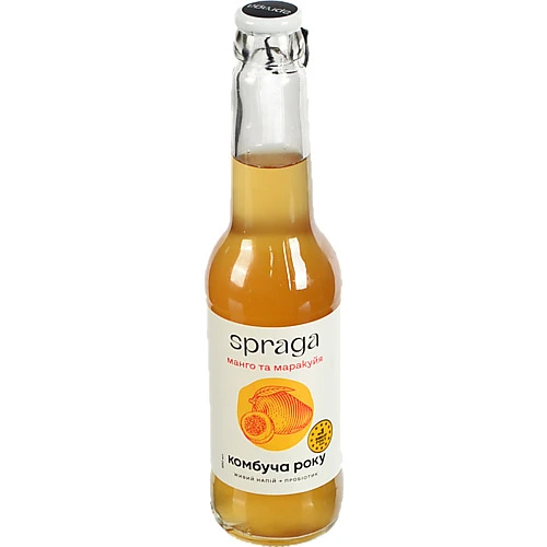 Напій Spraga 0.25л комбуча манго маракуйя скло