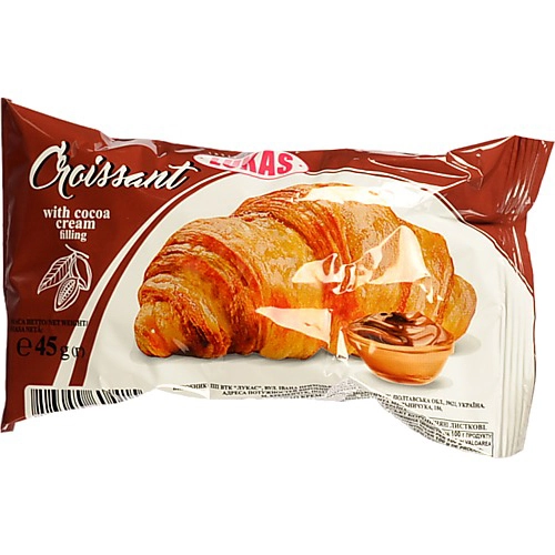 Круасан з начинкою какао крем Lukas м/у 45г