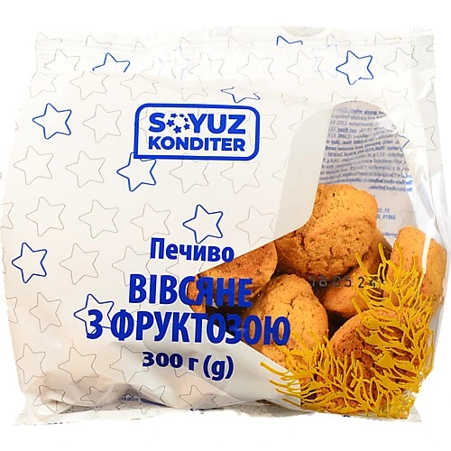 Печиво вівсяне з фруктозою Soyuz Konditer м/у 300г
