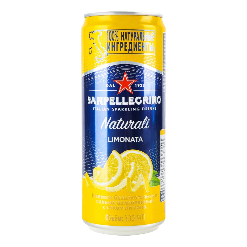 Напій безалкогольний Limonata Sanpellegrino з/б 330мл