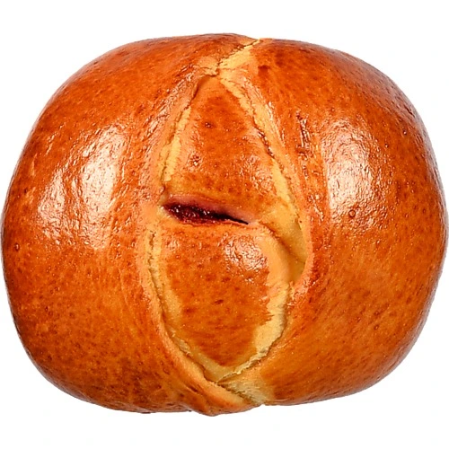 Булочка здобна кошик з вишнею 110г власне вир-во