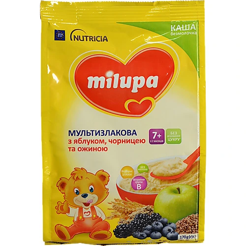 Каша Milupa 170г мультизлак.яблуко чорниця ожина б.молочна вiд 7м