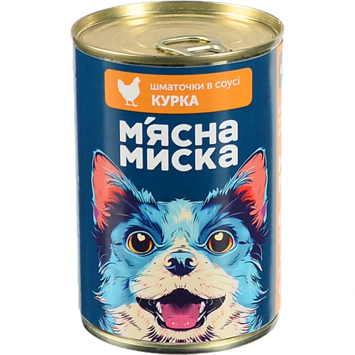 М'ясна Миска Консервований корм для собак - Курка в соусі (415г)
