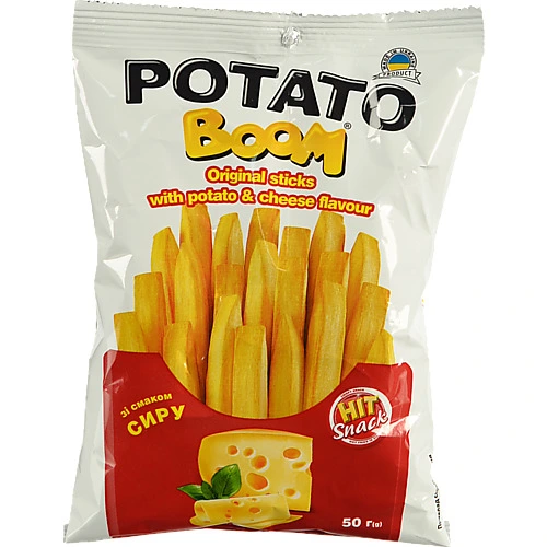 Палички зі смаком картоплі та сиру Original Potato boom м/у 50г