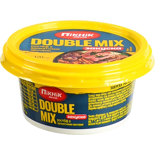 Закуска бутербродна Пікнік Меню Double Mix ростбіф з ароматними овочами 120 г