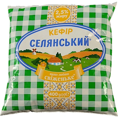 Кефір 2.5% Селянський м/у 450г