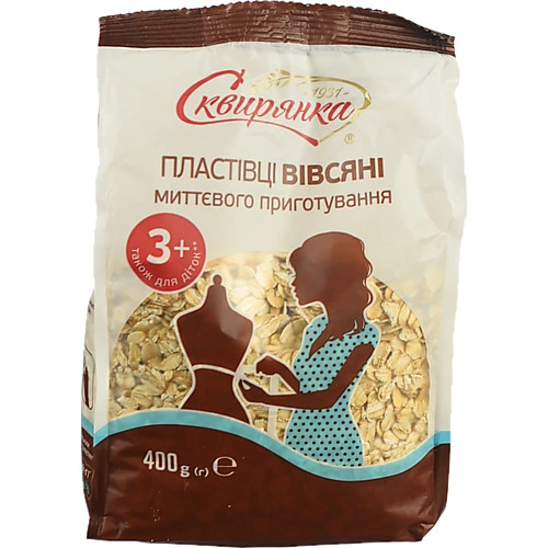 Пластівці вівсяні миттєвого приготування Сквирянка 400г